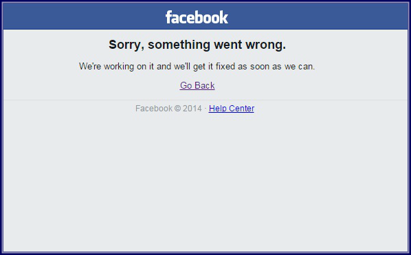 Facebook - erro