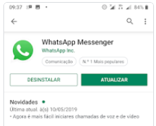WhatsApp - Atualizar no Google Play