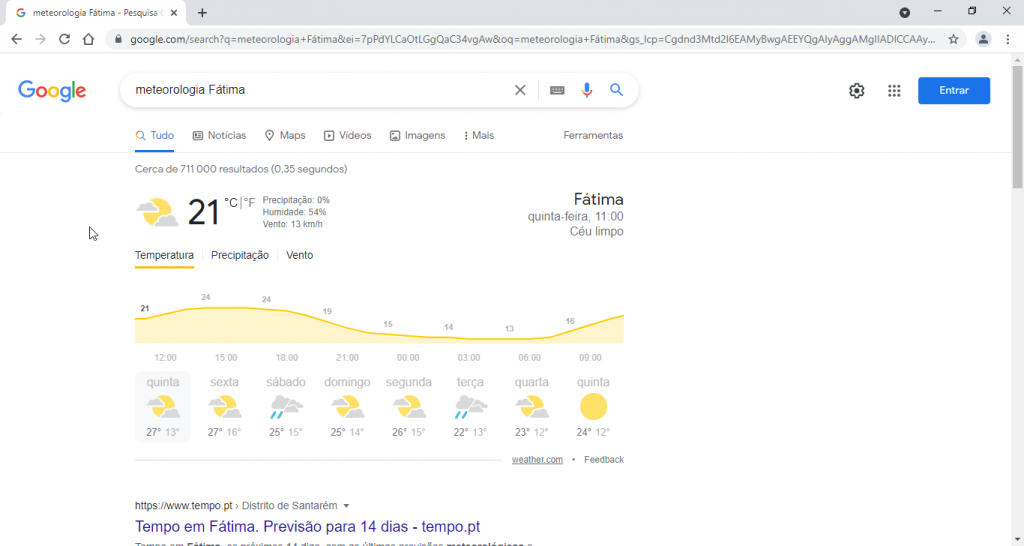 Meteorologia no Google 003