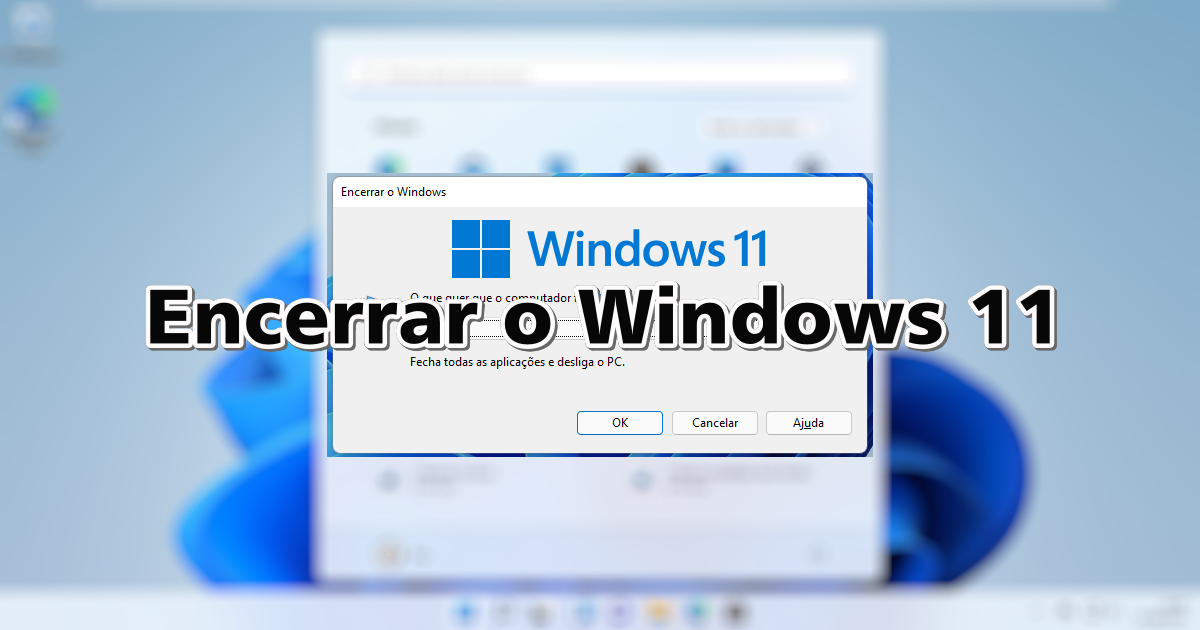 Windows 11 - Encerrar o sistema