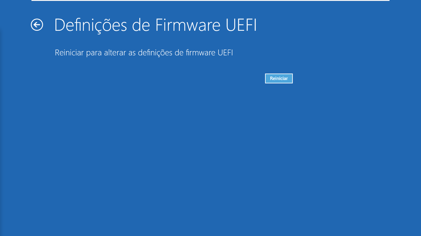 Windows 10 - Reiniciar para a BIOS - UEFI 