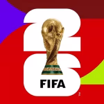 Logótipo do Mundial 2026 com a respectiva taça (copa).